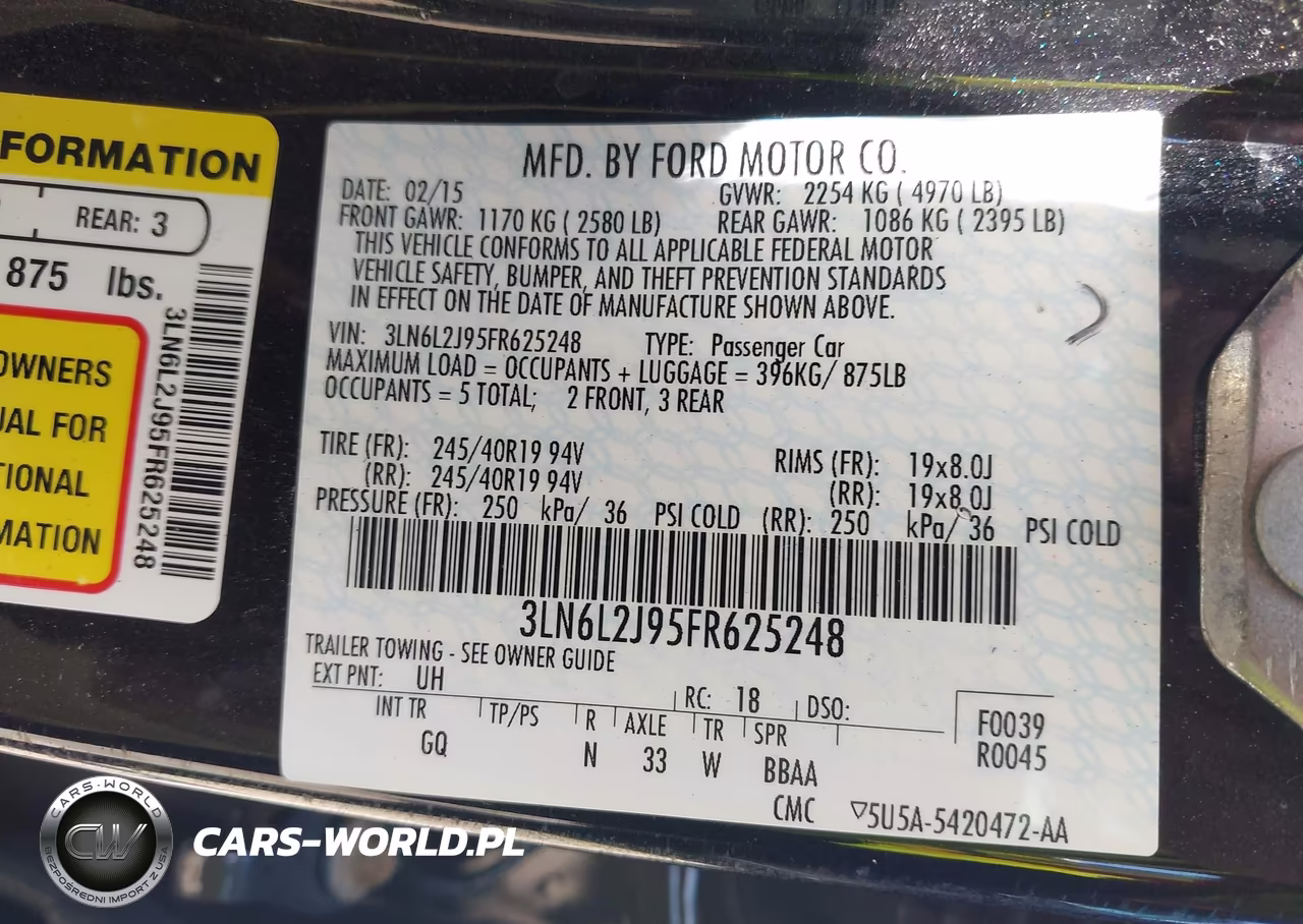 2015 Lincoln Mkz VIN:3LN6L2J95FR625248 - 9