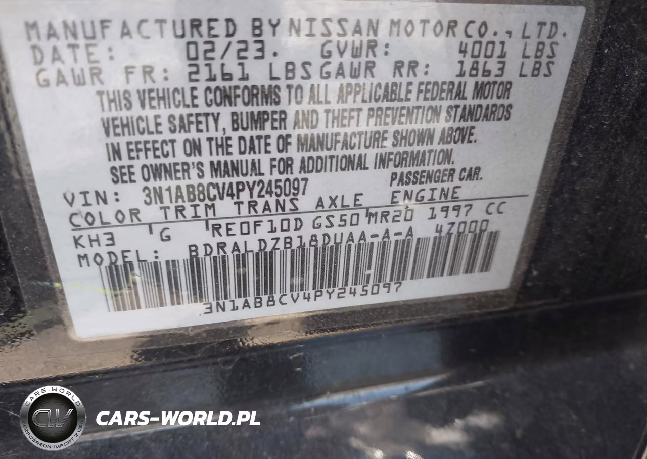 2023 Nissan Sentra Sv Xtronic Cvt VIN:3N1AB8CV4PY245097 - 9