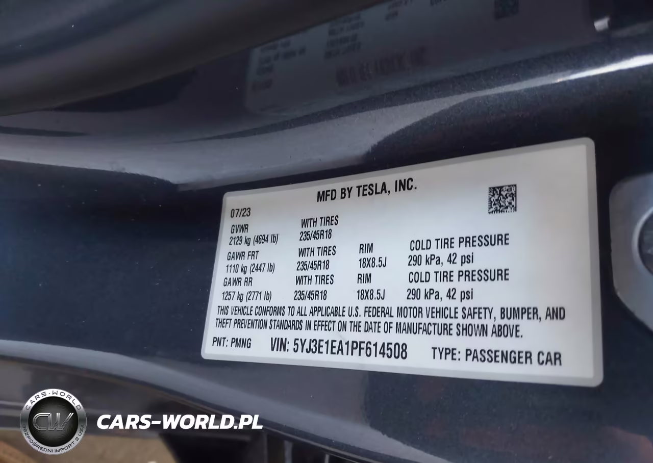 2023 Tesla Model 3 Rear-Wheel Drive VIN:5YJ3E1EA1PF614508 - 9