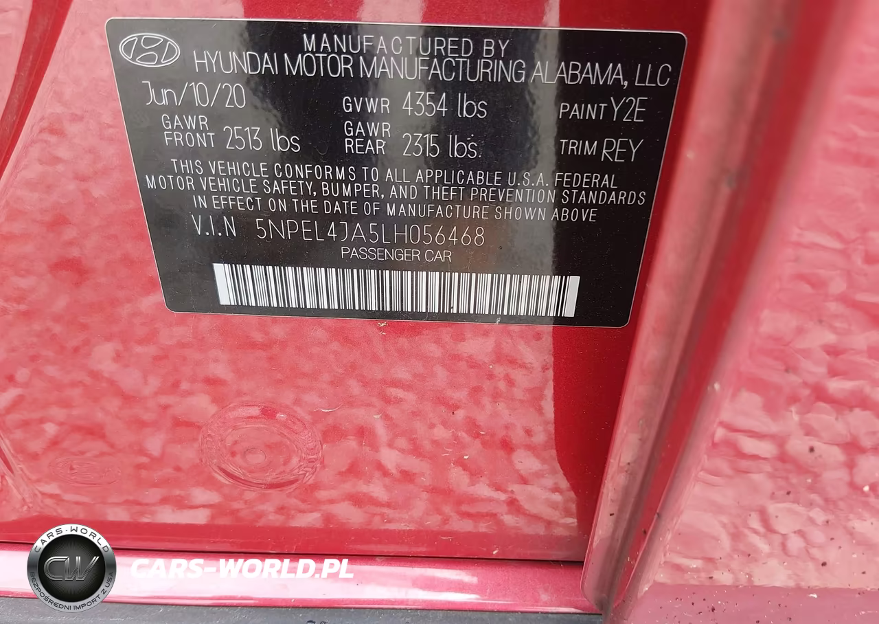 2020 Hyundai Sonata Sel VIN:5NPEL4JA5LH056468 - 9