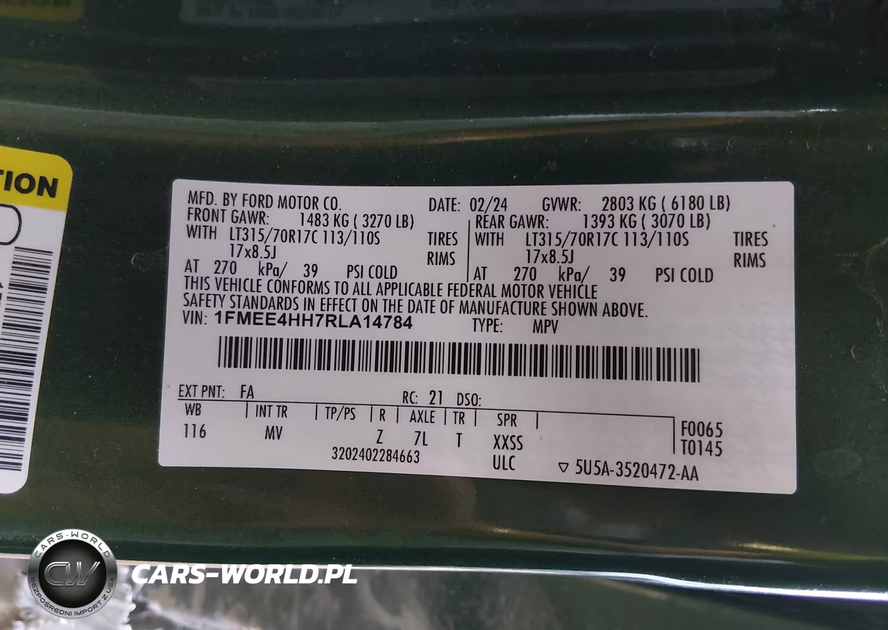 2024 Ford Bronco Everglades VIN:1FMEE4HH7RLA14784 - 9