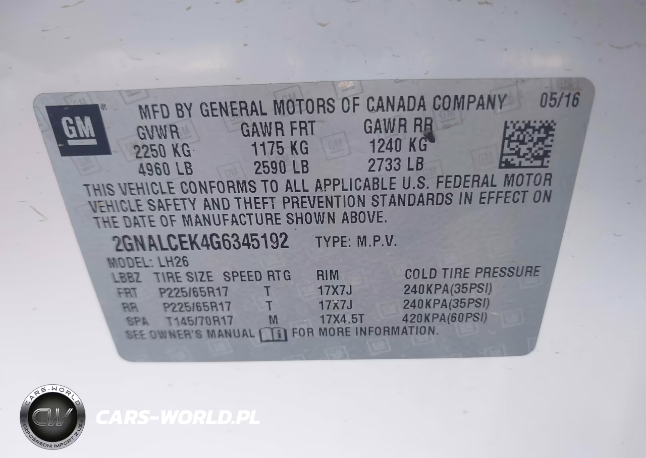 2016 Chevrolet Equinox Lt VIN:2GNALCEK4G6345192 - 9