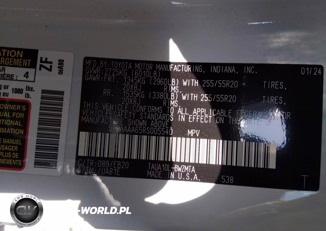 2024 Lexus Tx 350 Premium VIN:5TDAAAA65RS005540 - 9
