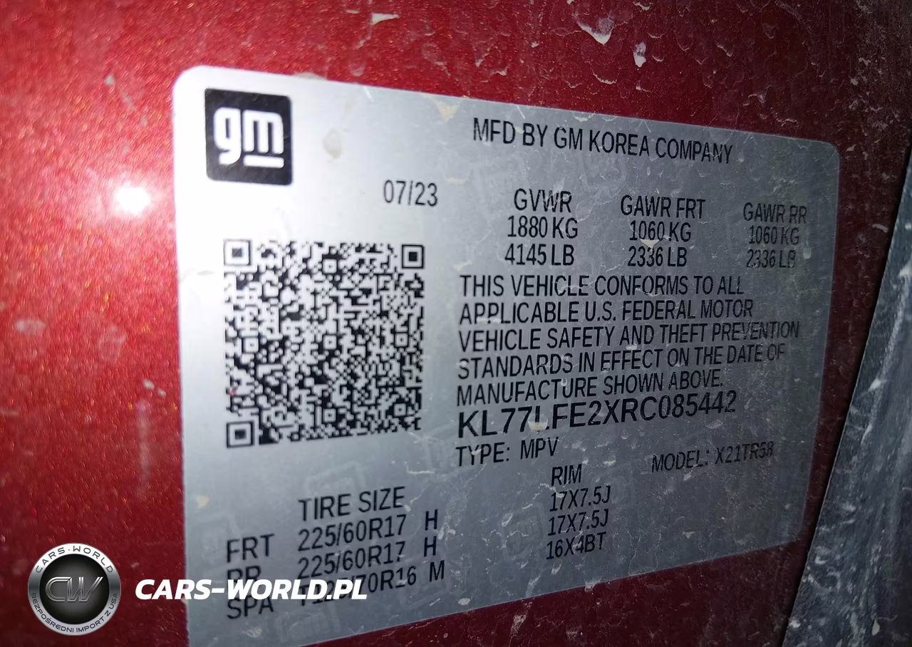 2024 Chevrolet Trax Fwd Sp VIN:KL77LFE2XRC085442 - 9