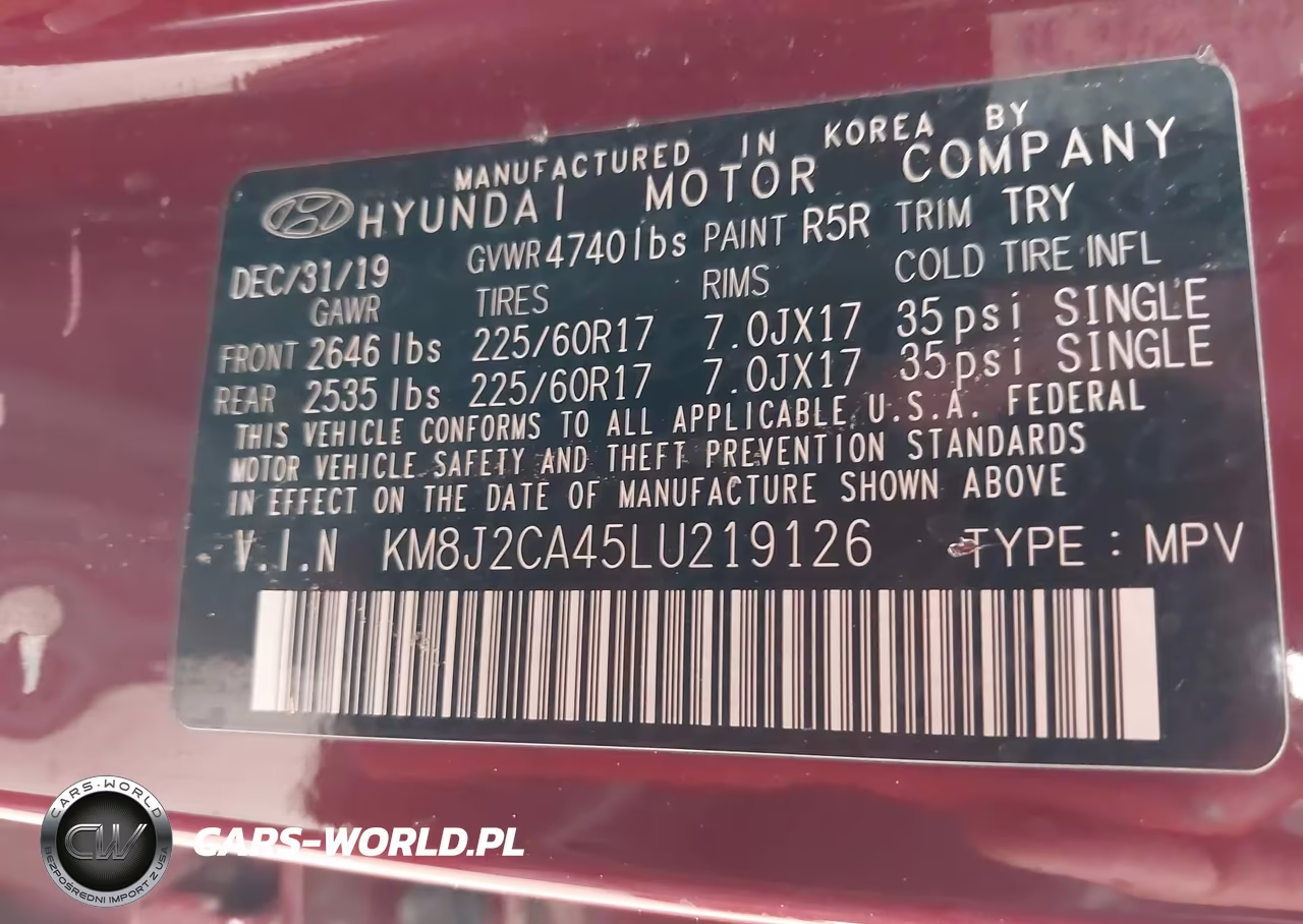 2020 Hyundai Tucson Se VIN:KM8J2CA45LU219126 - 9