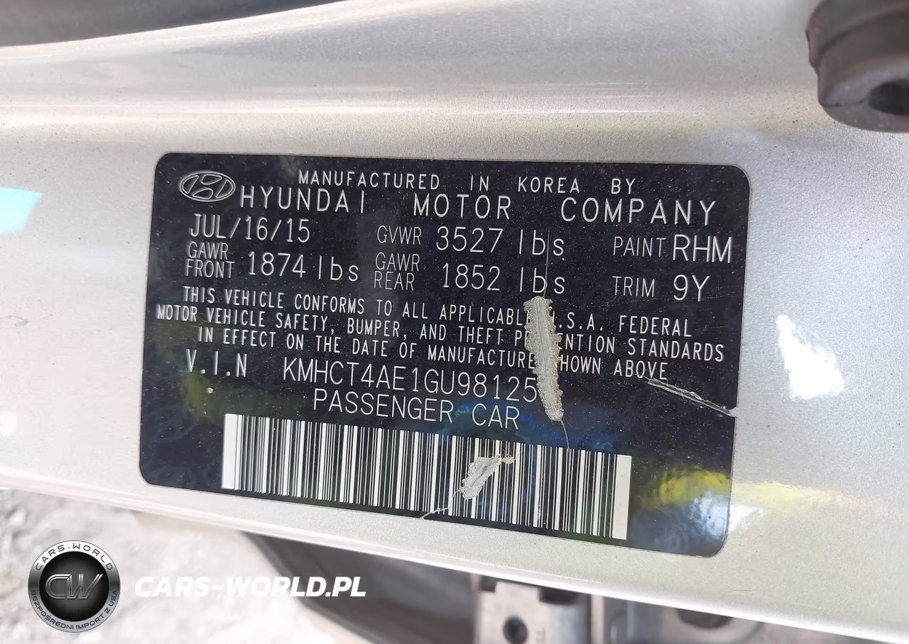 2016 Hyundai Accent Se VIN:KMHCT4AE1GU981251 - 9