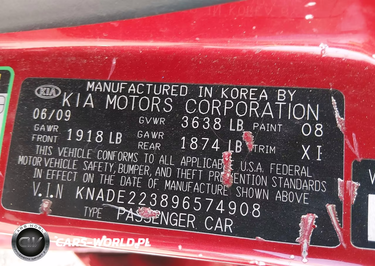 2009 Kia Rio Lx VIN:KNADE223896574908 - 9