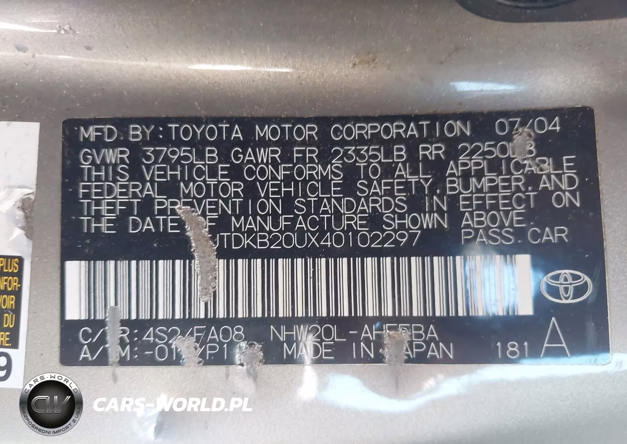 2004 Toyota Prius VIN:JTDKB20UX40102297 - 9