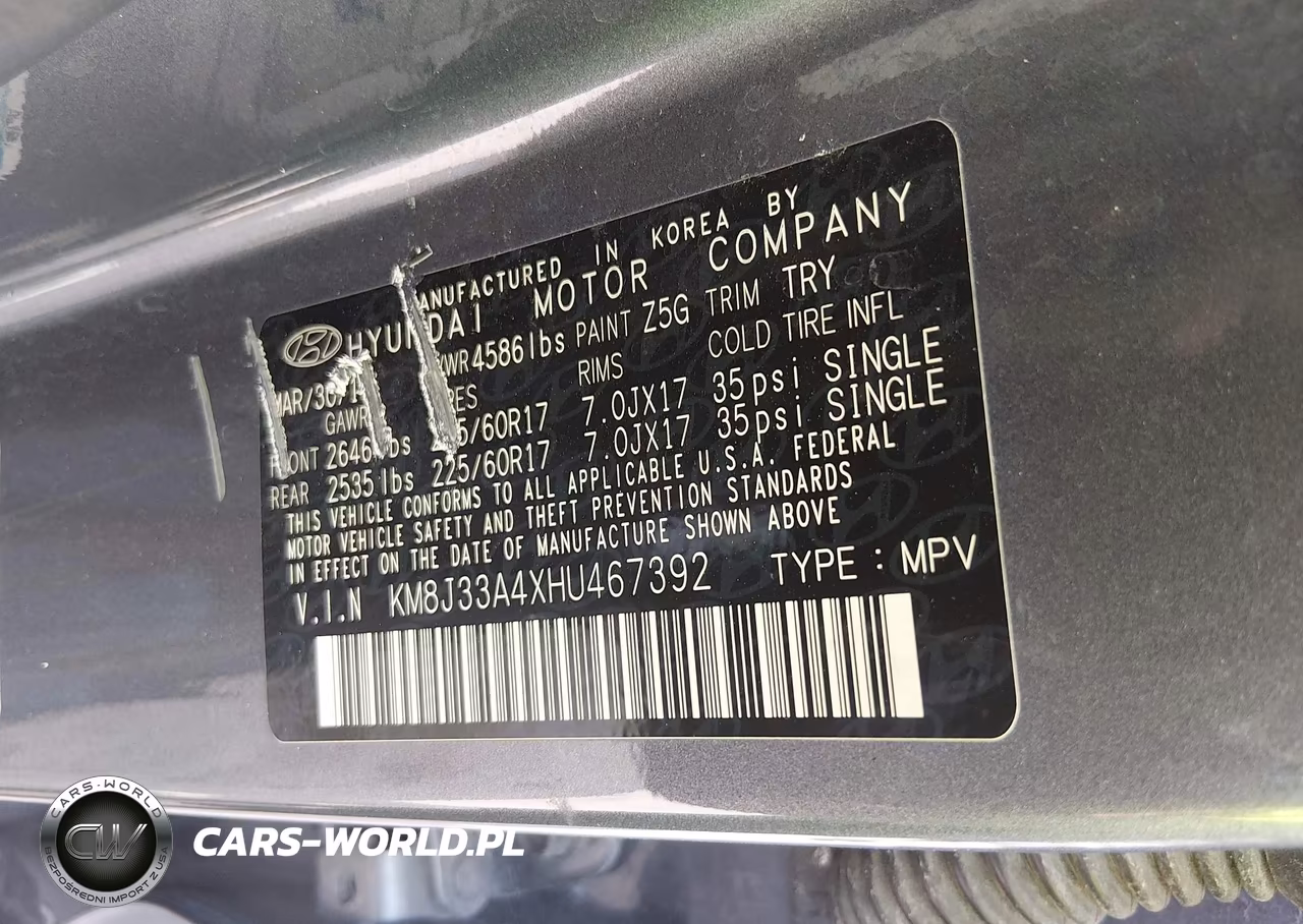 2017 Hyundai Tucson Se VIN:KM8J33A4XHU467392 - 9