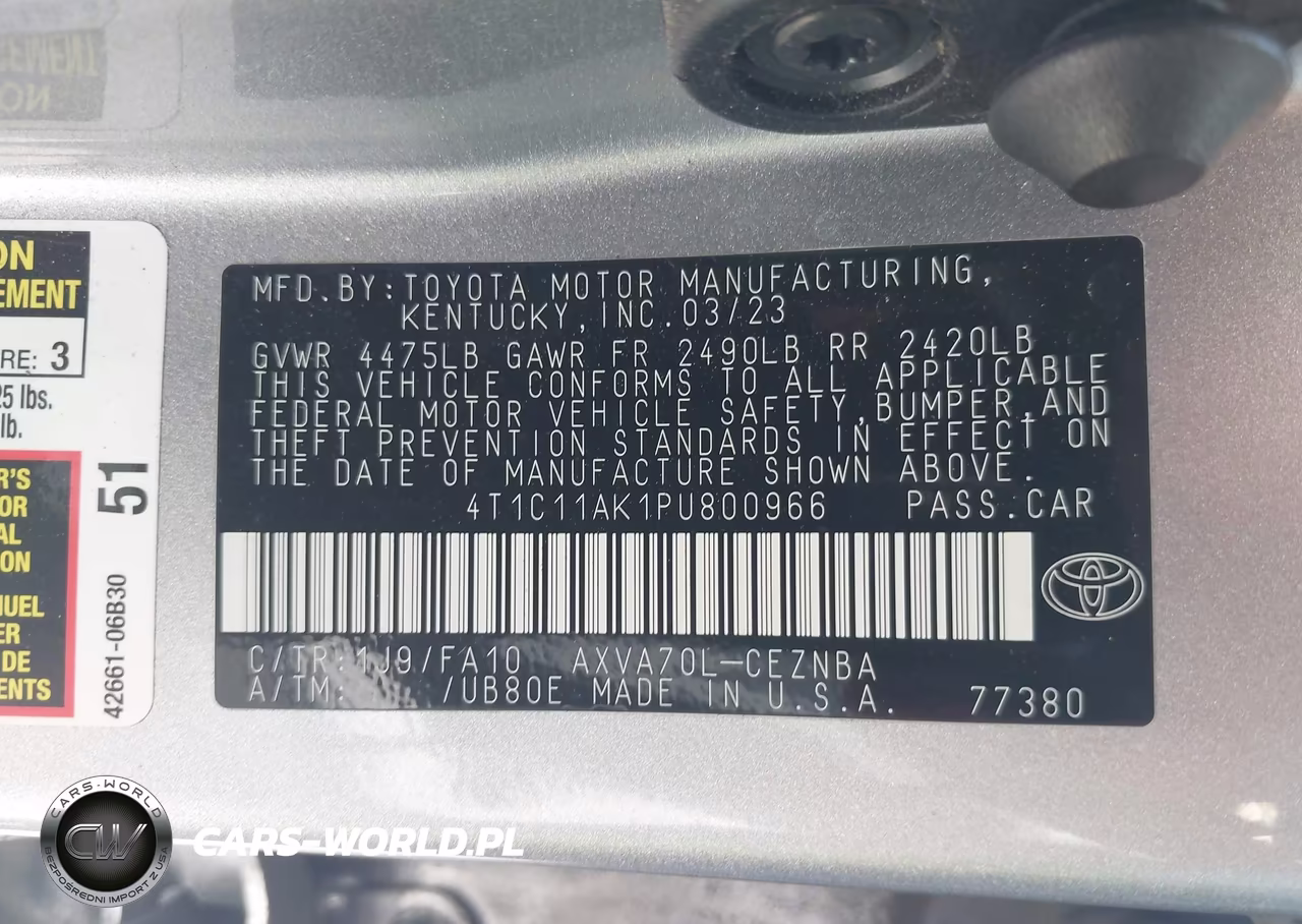 2023 Toyota Camry Le VIN:4T1C11AK1PU800966 - 9