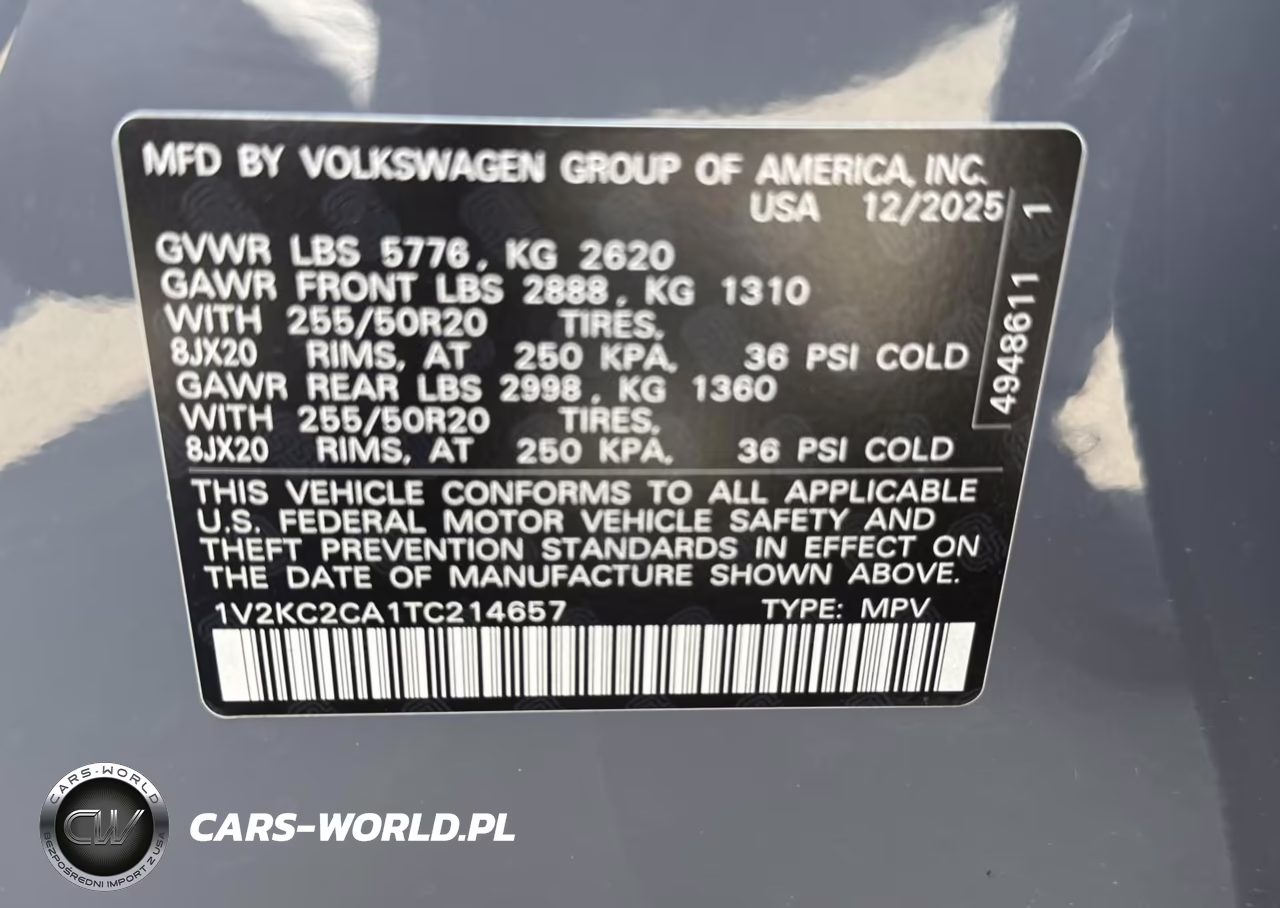 2026 Volkswagen Atlas Cross Sport Se With Technology VIN:1V2KC2CA1TC214657 - 9