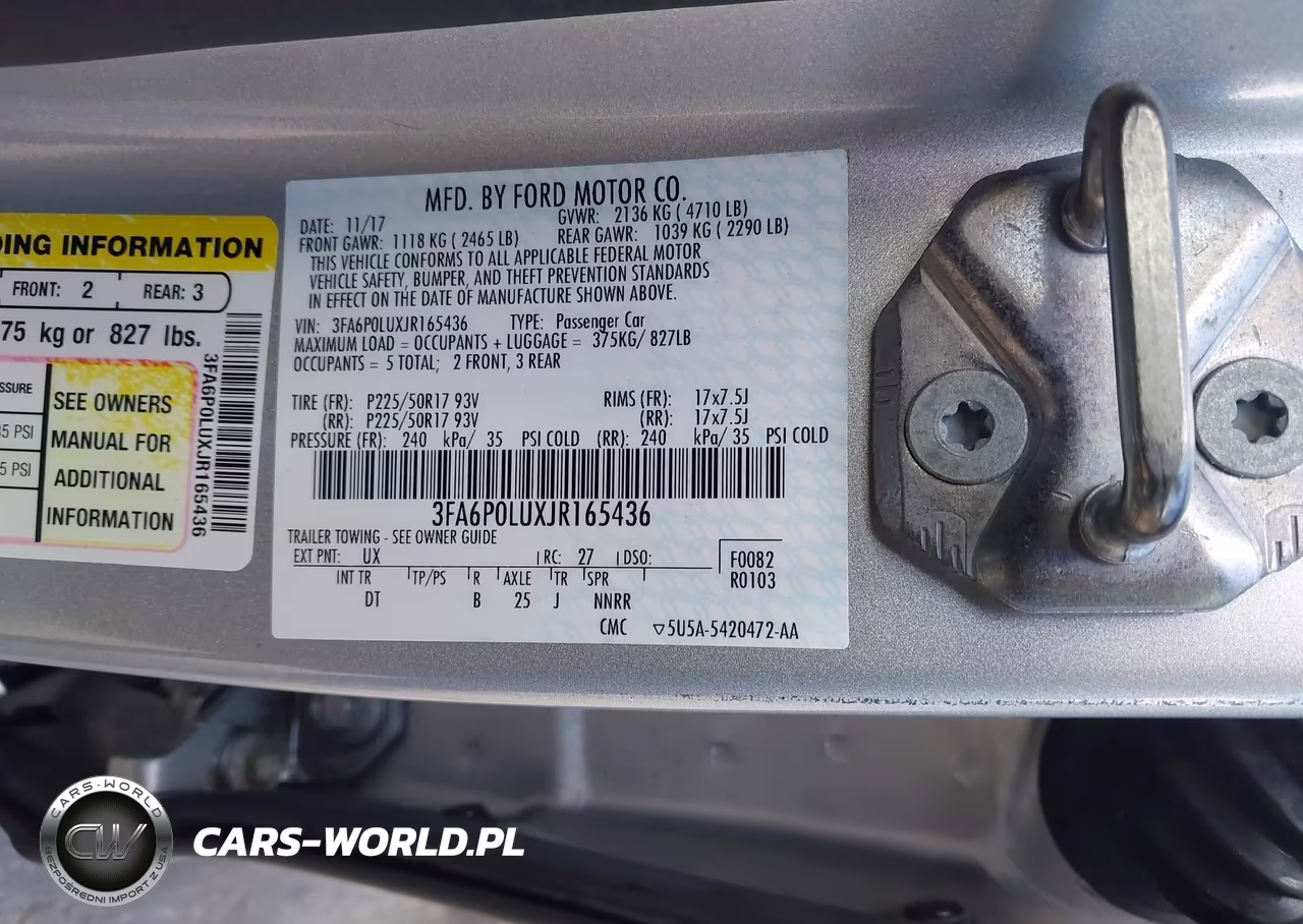 2018 Ford Fusion Hybrid Se VIN:3FA6P0LUXJR165436 - 9