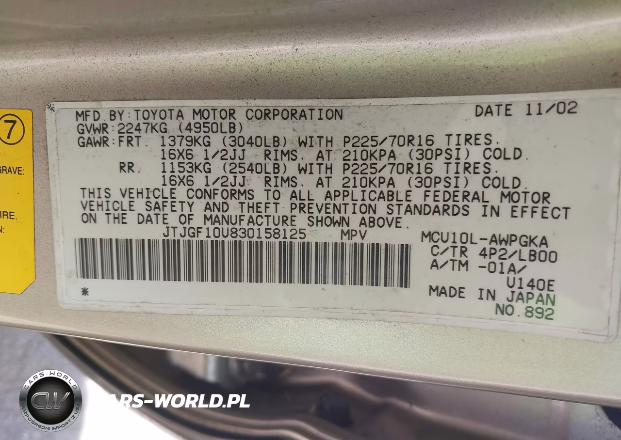2003 Lexus Rx 300 VIN:JTJGF10U830158125 - 9