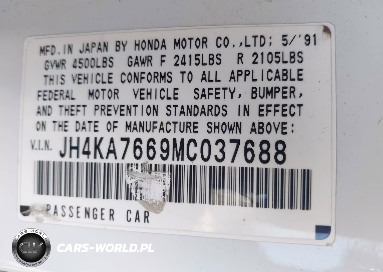 1991 Acura Legend L VIN:JH4KA7669MC037688 - 9