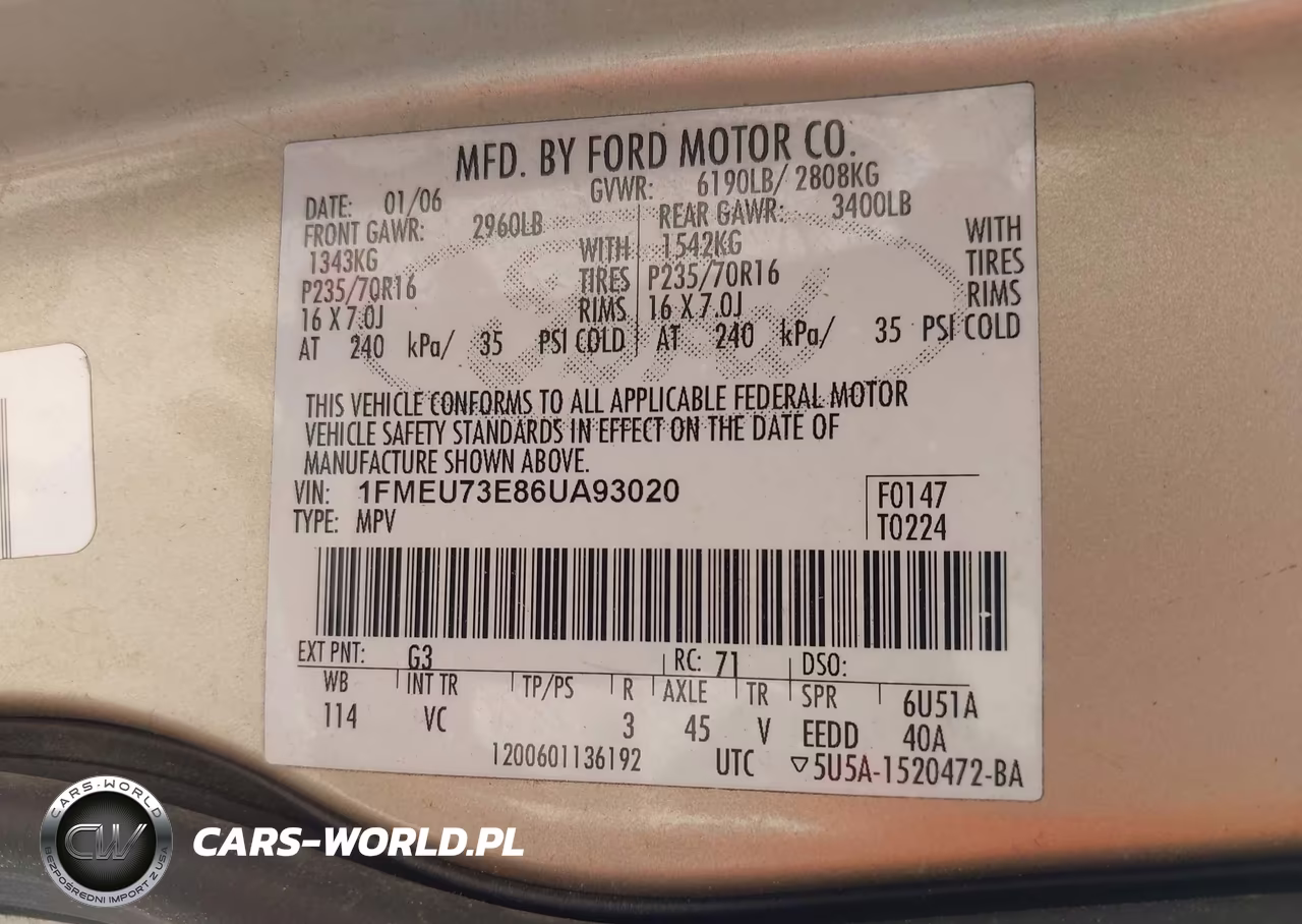 2006 Ford Explorer Xlt VIN:1FMEU73E86UA93020 - 8