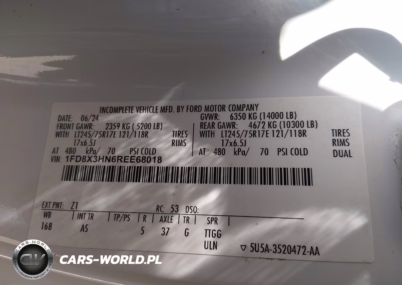 2024 Ford F-350 Chassis Xl VIN:1FD8X3HN6REE68018 - 9
