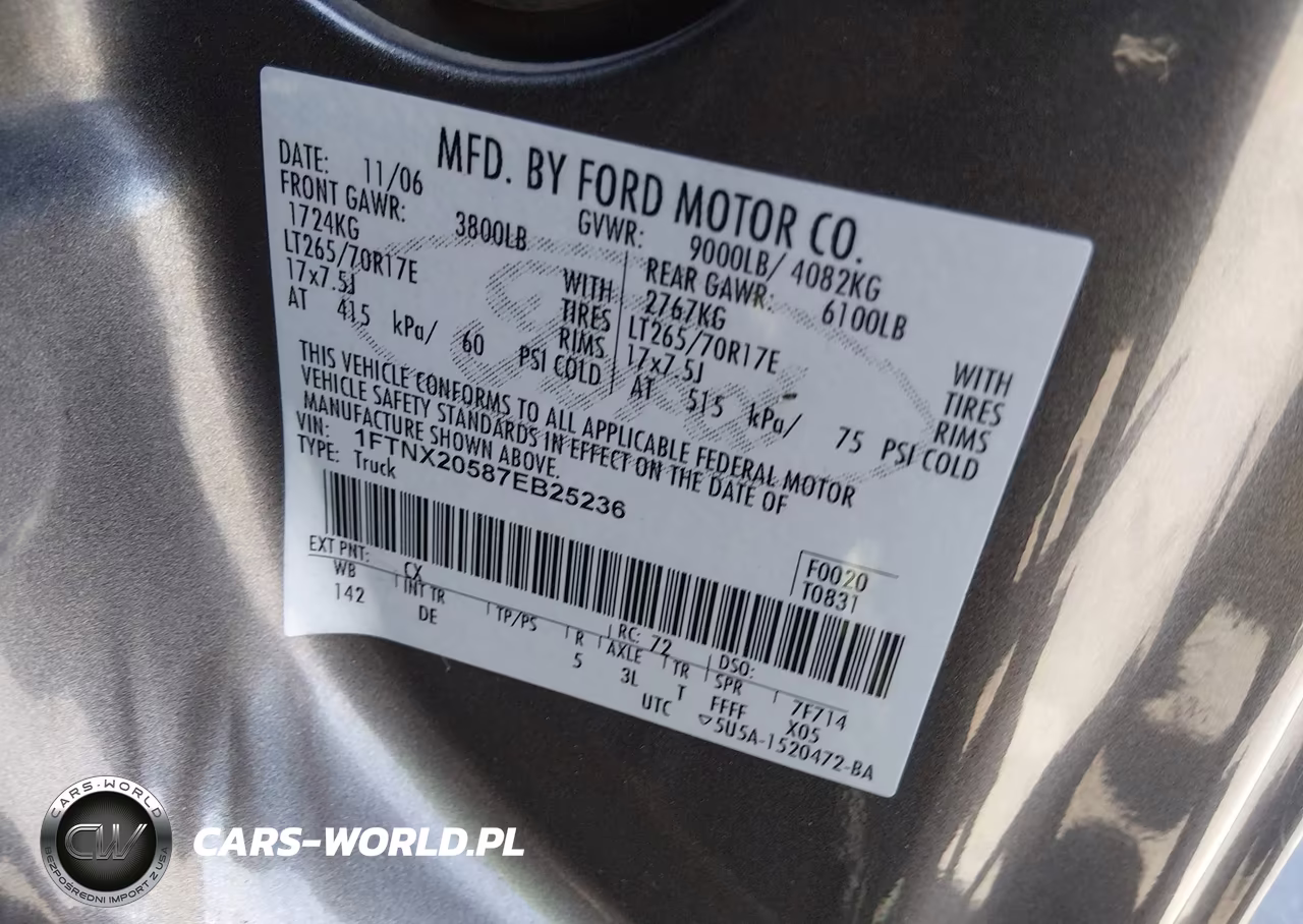 2007 Ford F-250 Lariat-Xl-Xlt VIN:1FTNX20587EB25236 - 9