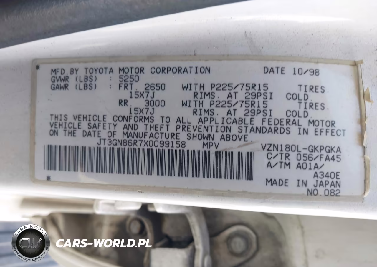 1999 Toyota 4Runner Sr5 V6 VIN:JT3GN86R7X0099158 - 9