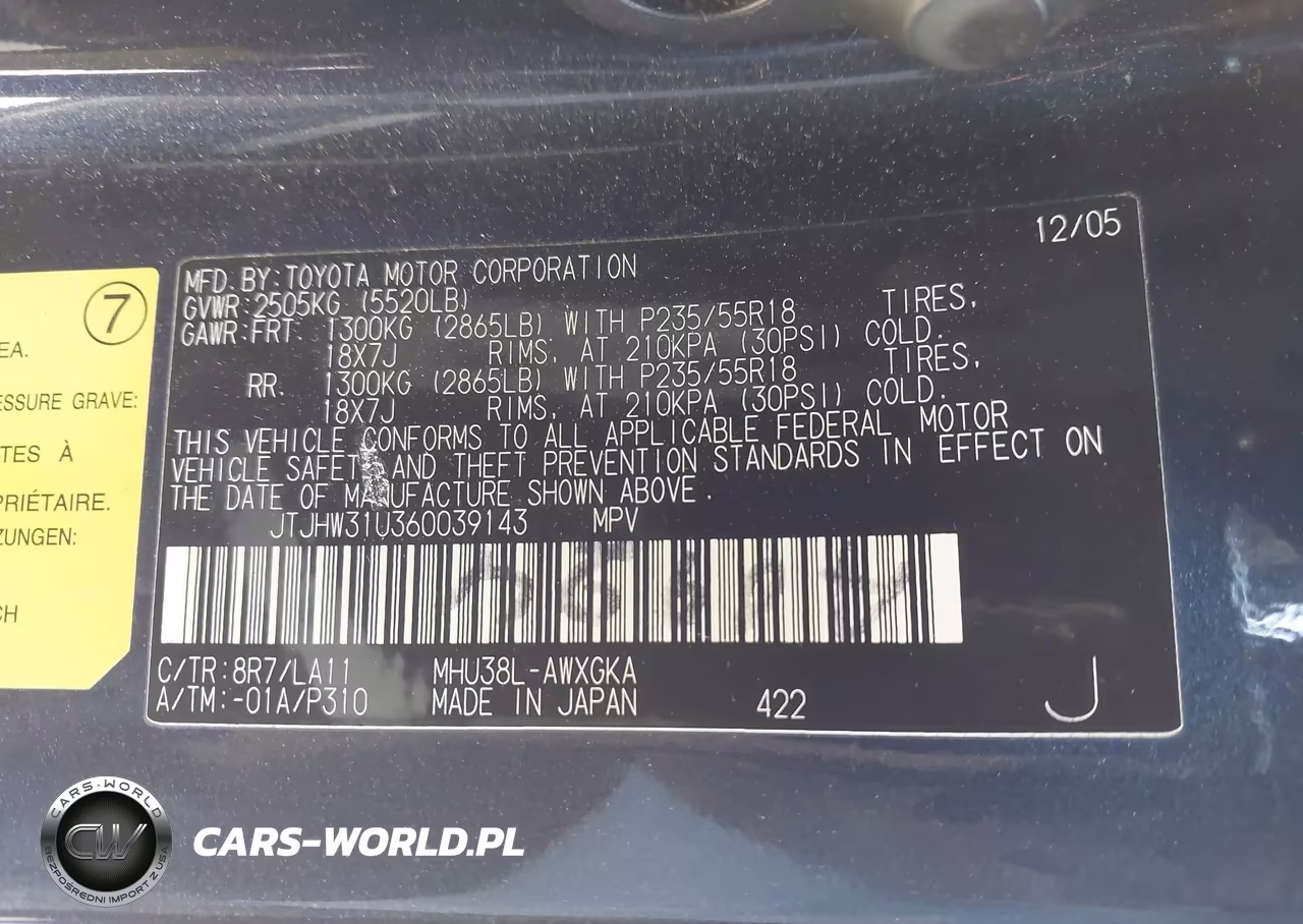 2006 Lexus Rx 400H VIN:JTJHW31U360039143 - 9