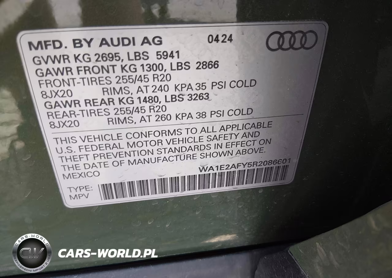 2024 AUDI Q5 E PREMIUM PLUS 55 VIN:WA1E2AFY5R2086601 - 9