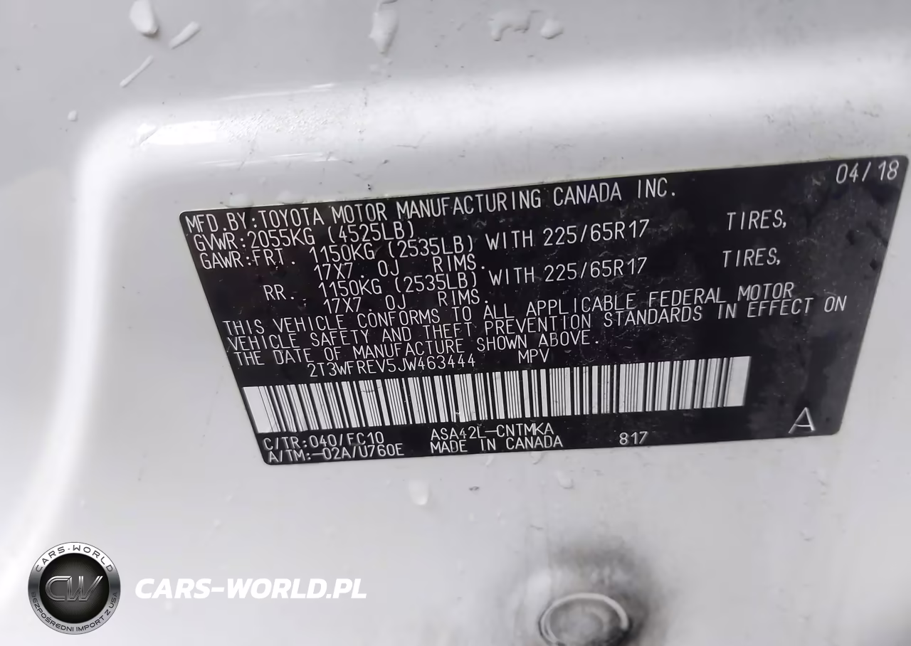 2018 Toyota Rav4 Xle VIN:2T3WFREV5JW463444 - 9