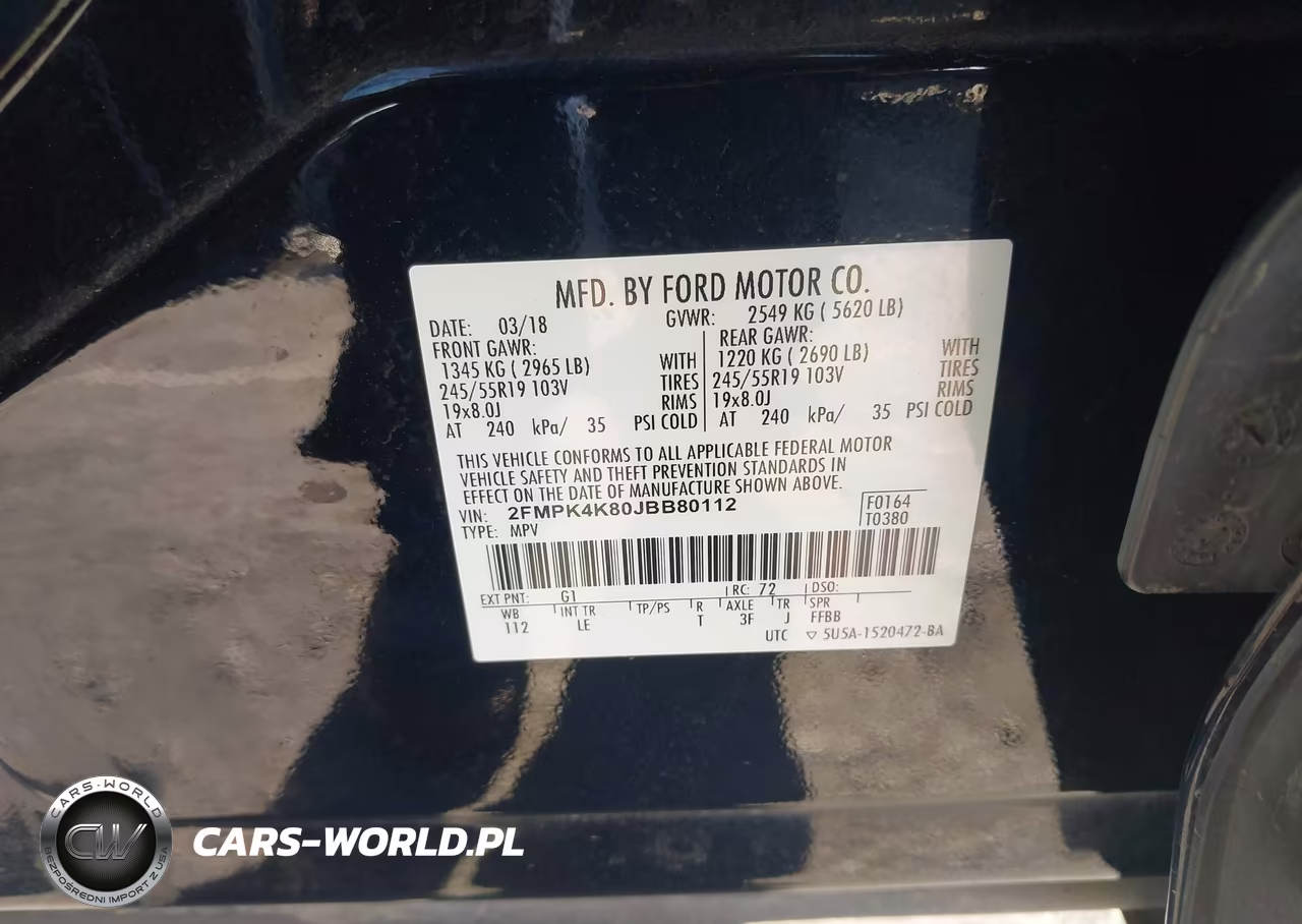 2018 Ford Edge Titanium VIN:2FMPK4K80JBB80112 - 9
