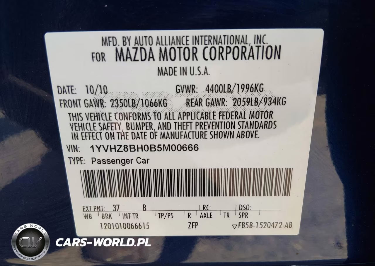 2011 Mazda Mazda6 I Sport VIN:1YVHZ8BH0B5M00666 - 9