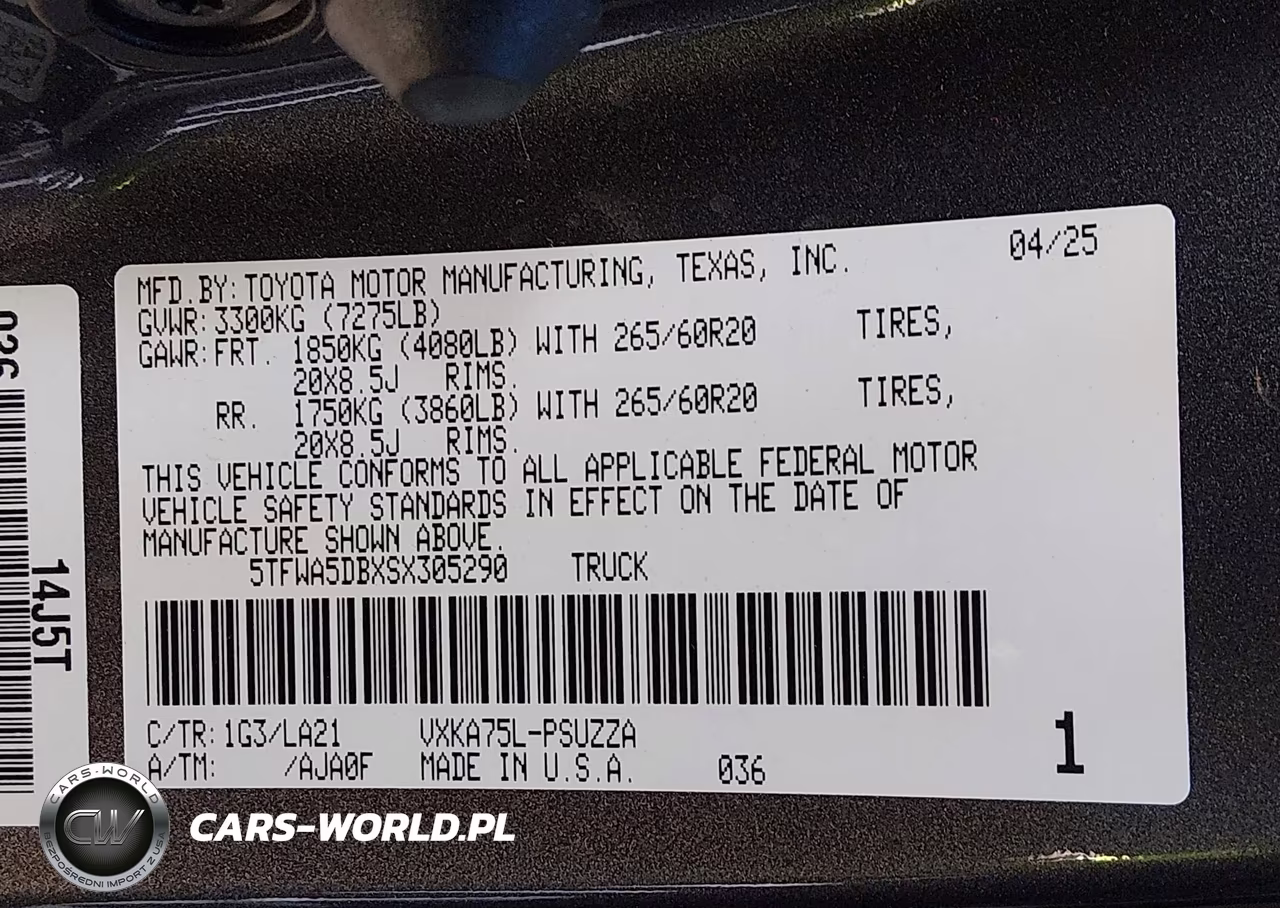 2025 Toyota Tundra Platinum VIN:5TFWA5DBXSX305290 - 9