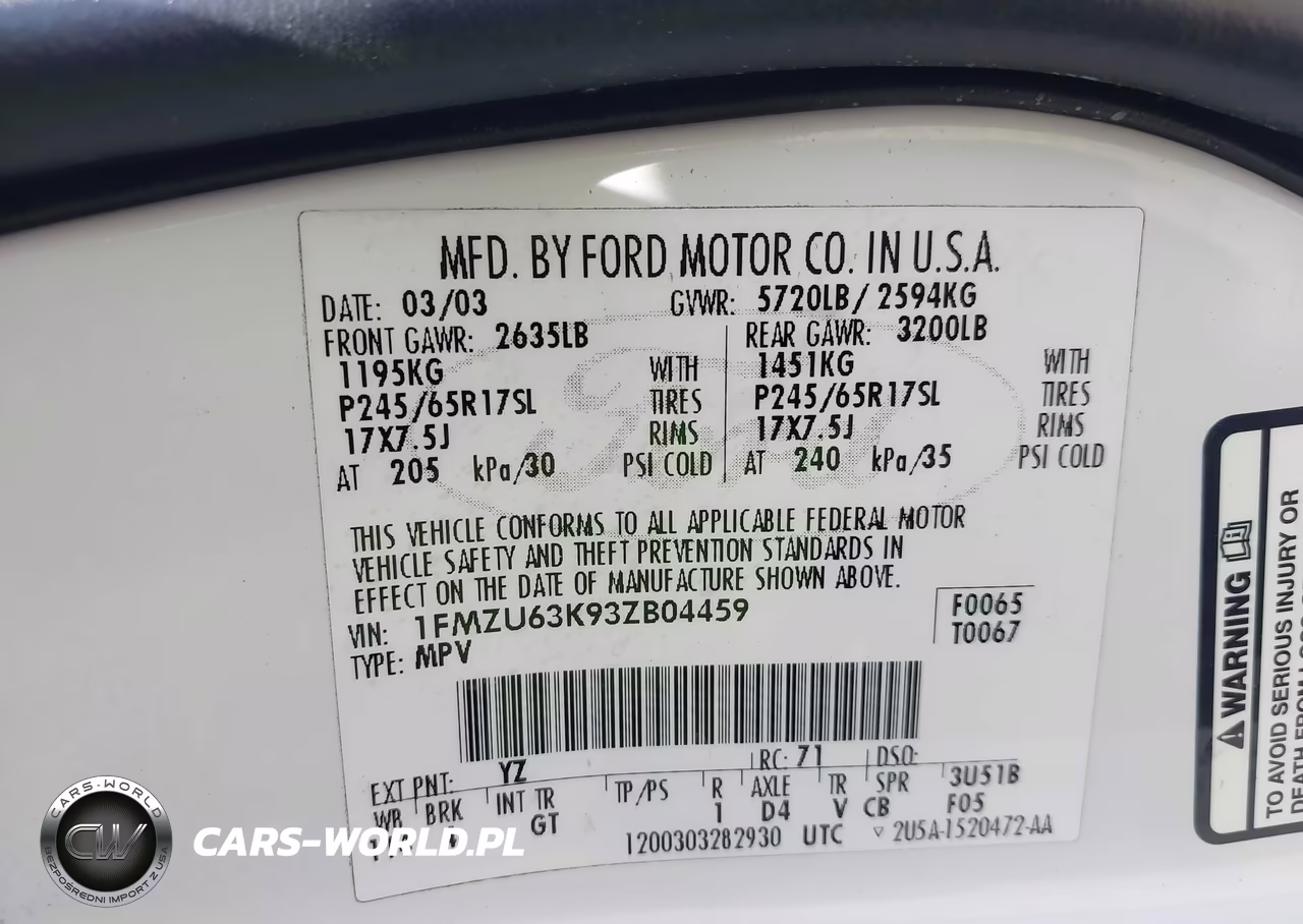 2003 Ford Explorer Nbx-Xlt VIN:1FMZU63K93ZB04459 - 9