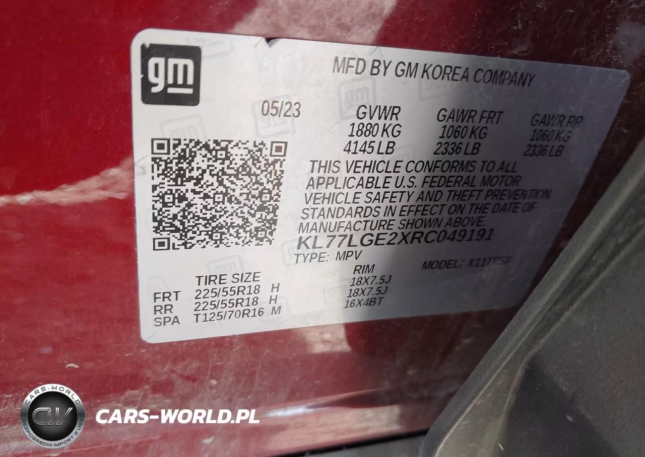 2024 Chevrolet Trax Fwd 1Rs VIN:KL77LGE2XRC049191 - 9