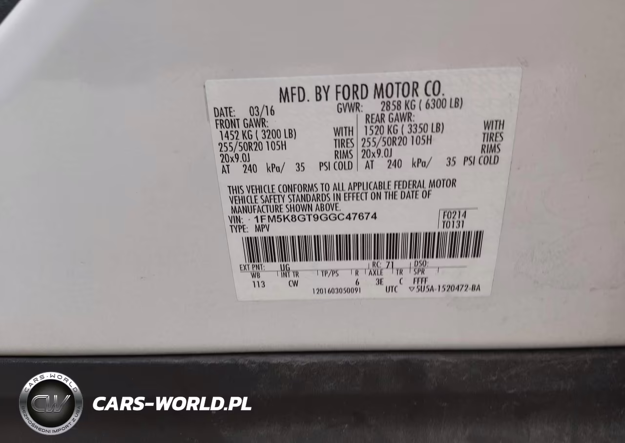 2016 Ford Explorer Sport VIN:1FM5K8GT9GGC47674 - 9