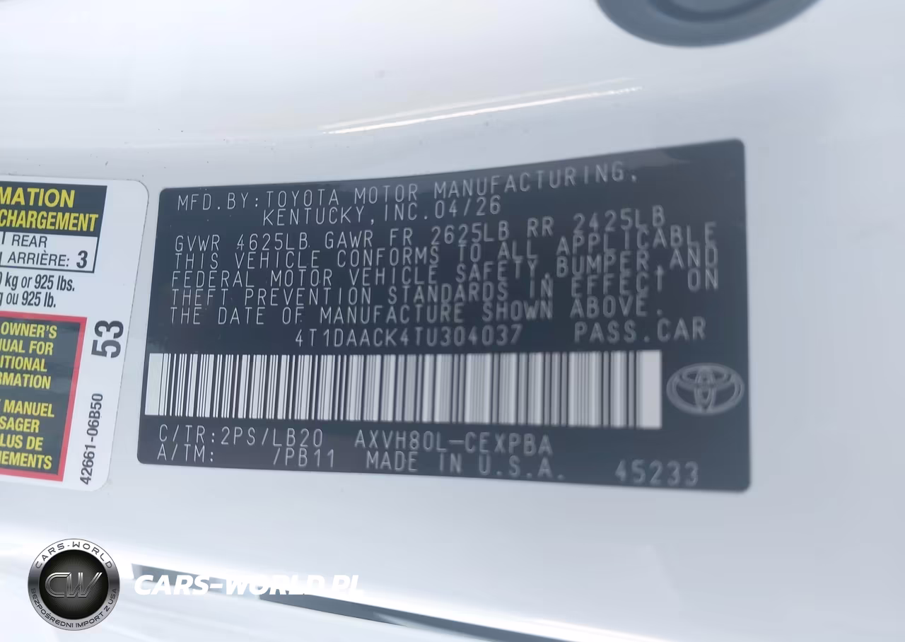 2026 Toyota Camry Xse VIN:4T1DAACK4TU304037 - 9