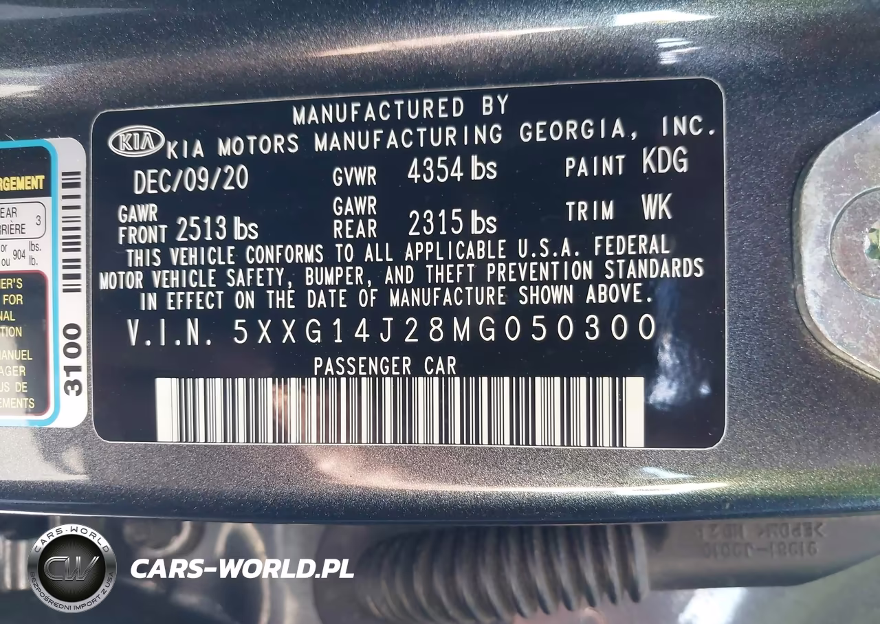 2021 Kia K5 Lxs VIN:5XXG14J28MG050300 - 9
