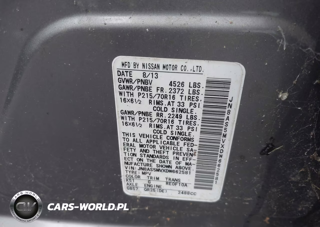 2013 Nissan Rogue S VIN:JN8AS5MVXDW662581 - 9