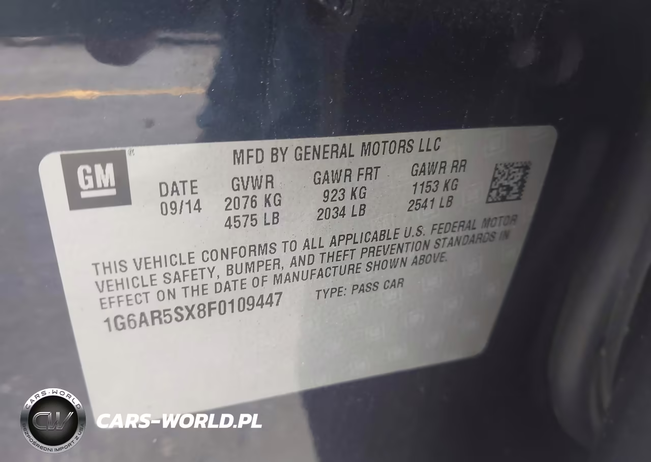 2015 Cadillac Cts Luxury VIN:1G6AR5SX8F0109447 - 9