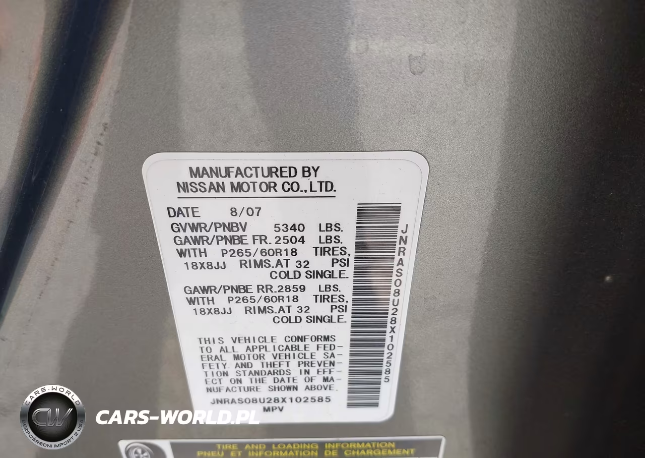 2008 Infiniti Fx35 VIN:JNRAS08U28X102585 - 9