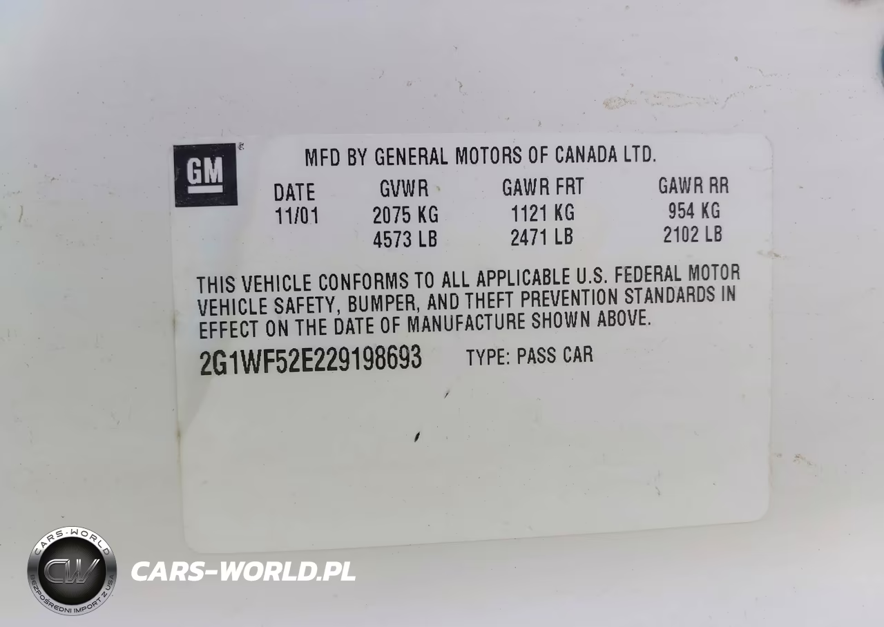 2002 Chevrolet Impala VIN:2G1WF52E229198693 - 9