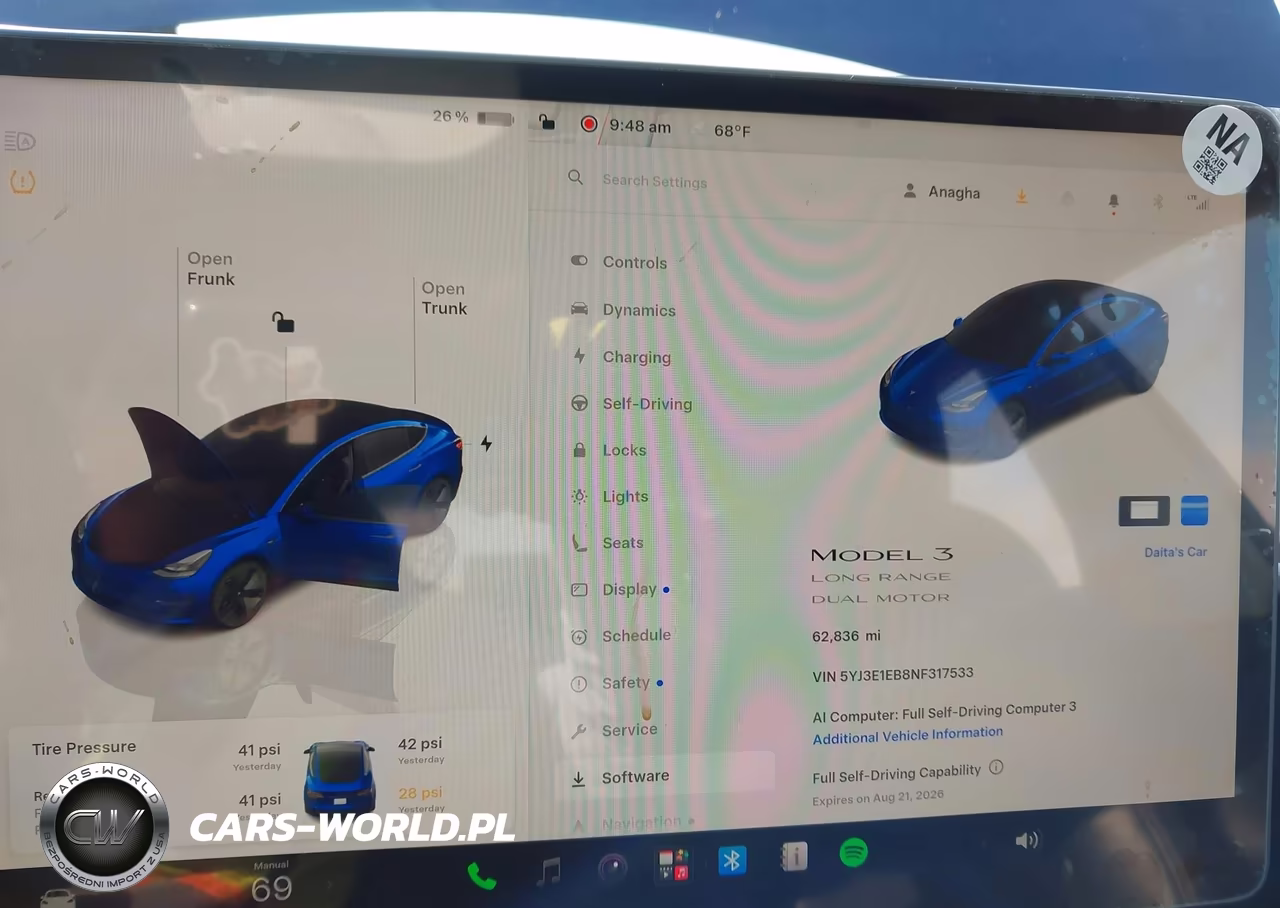 2022 Tesla Model 3 Long Range Dual Motor All-Wheel Drive VIN:5YJ3E1EB8NF317533 - 7