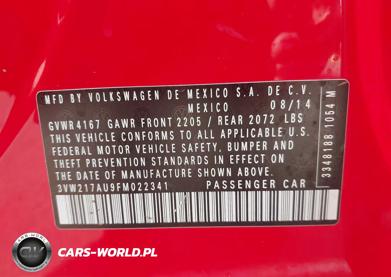 2015 Volkswagen Golf Tsi S 4-Door VIN:3VW217AU9FM022341 - 9