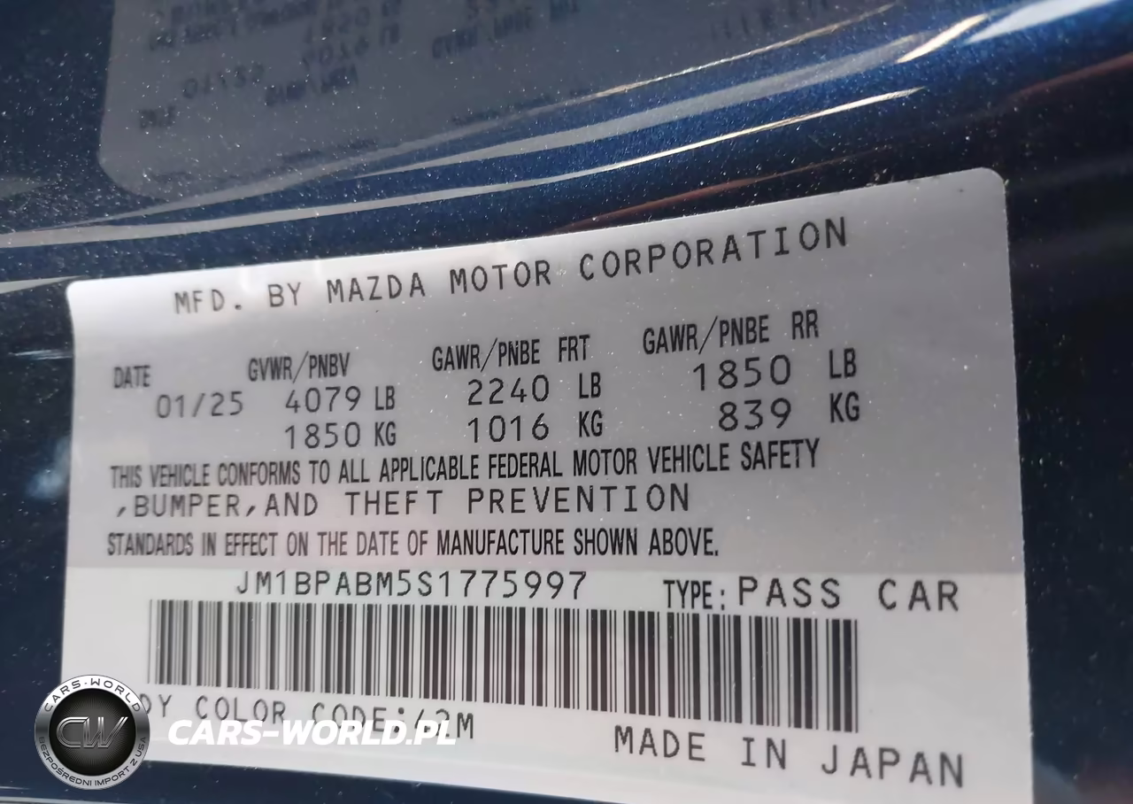 2025 Mazda Mazda3 2.5 S Select Sport VIN:JM1BPABM5S1775997 - 9
