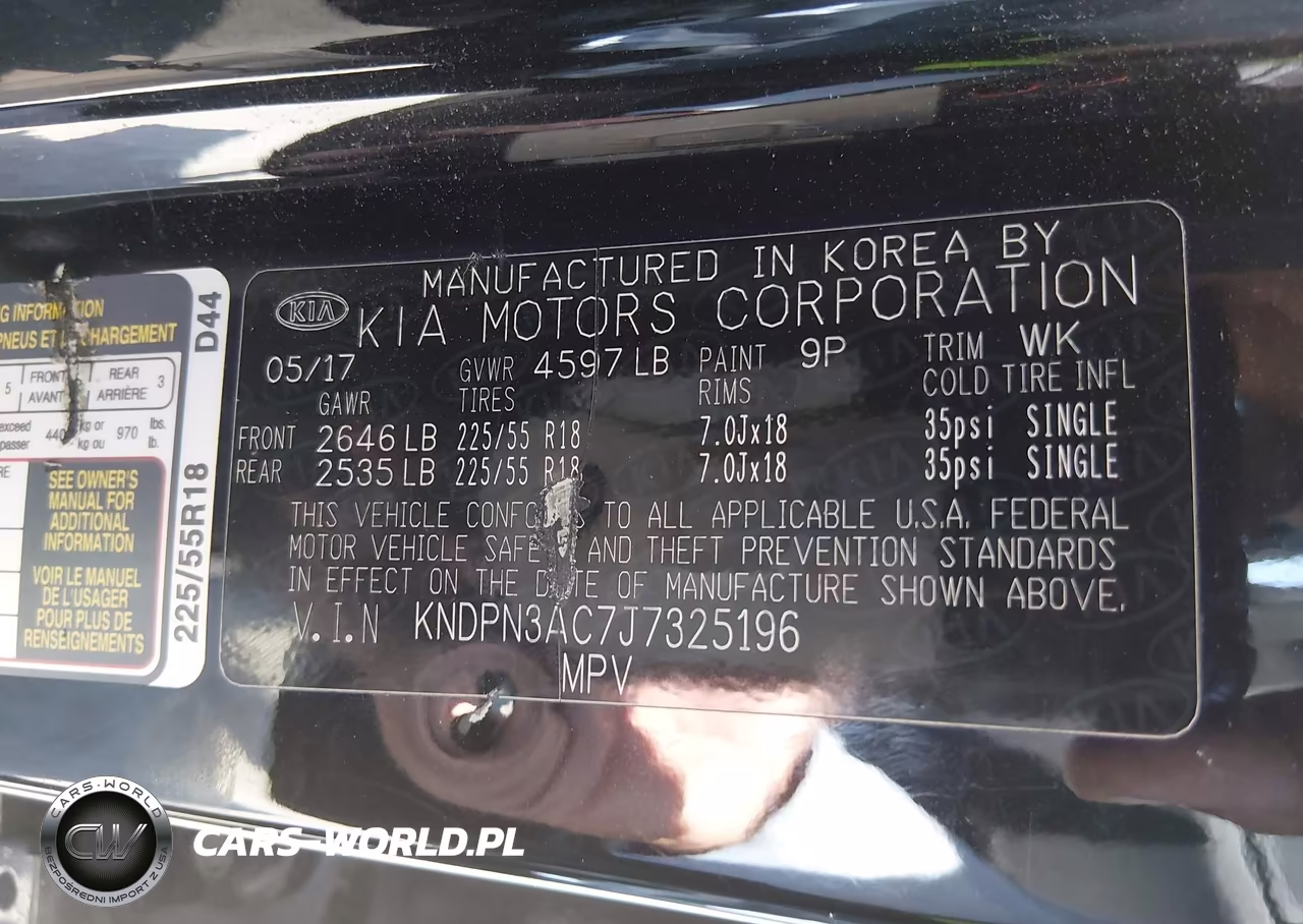 2018 Kia Sportage Ex VIN:KNDPN3AC7J7325196 - 9