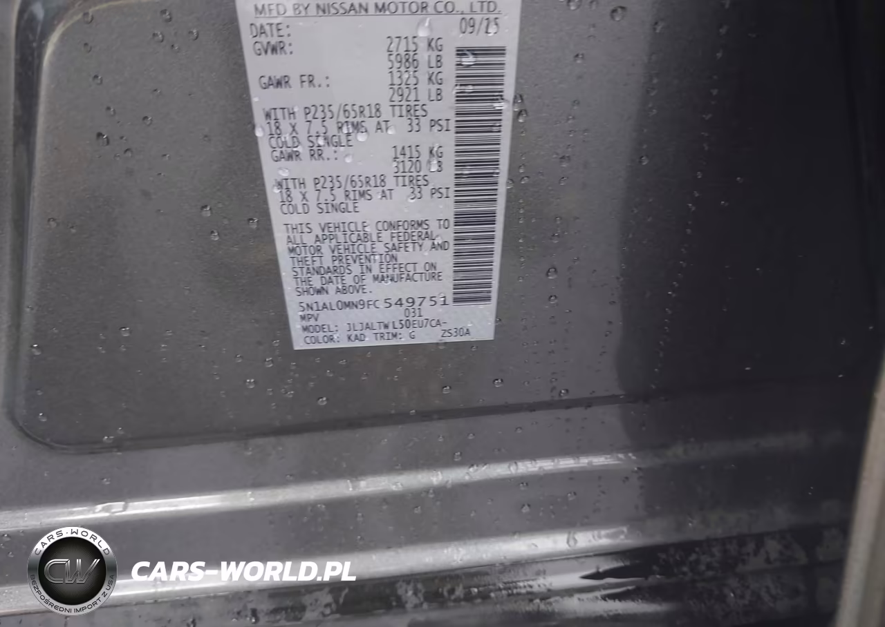 2015 Infiniti Qx60 VIN:5N1AL0MN9FC549751 - 9