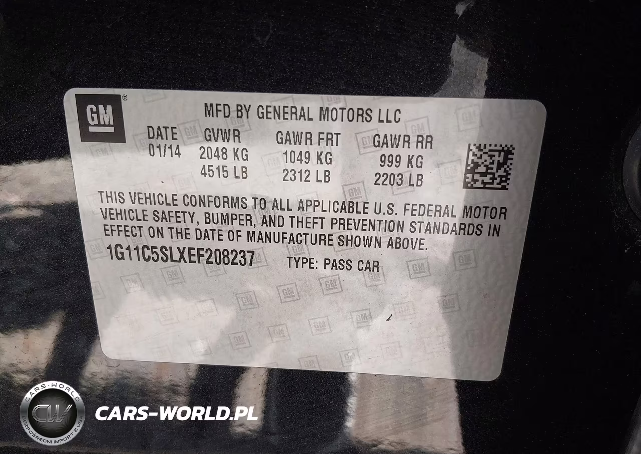 2014 Chevrolet Malibu 1Lt VIN:1G11C5SLXEF208237 - 9