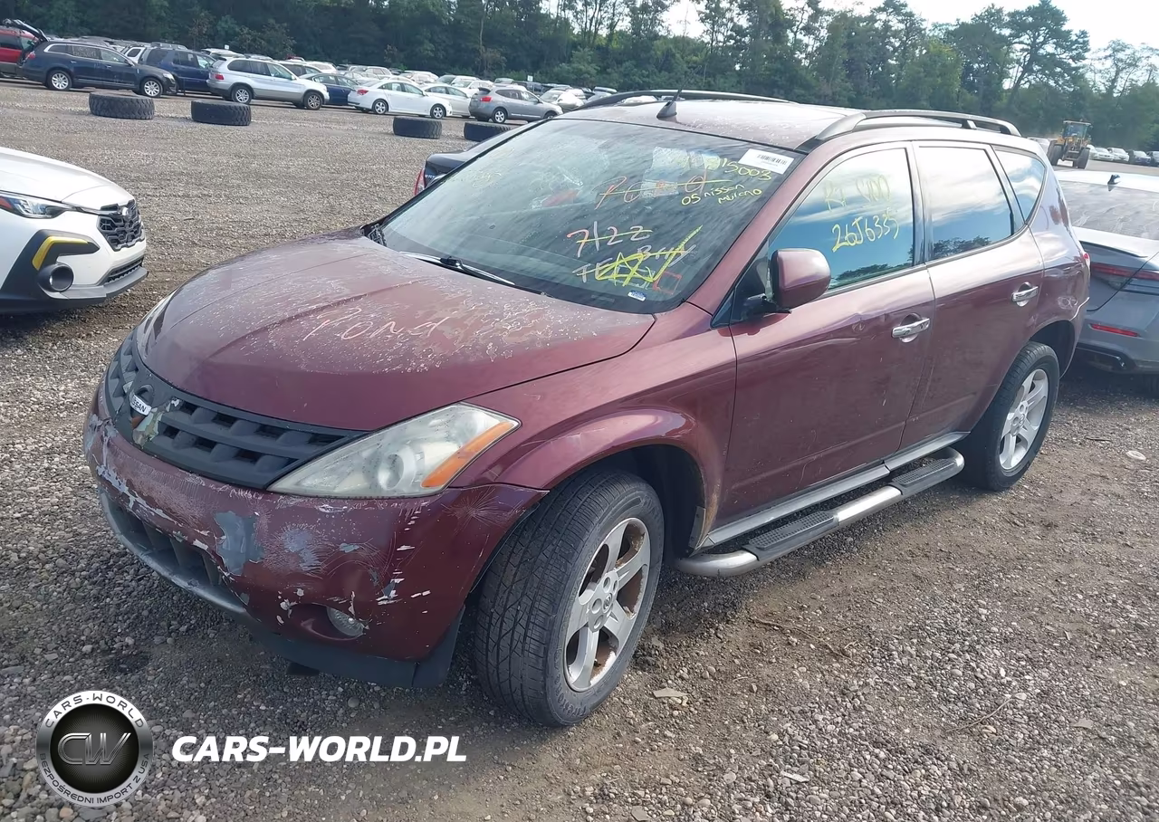2005 Nissan Murano Sl VIN:JN8AZ08W95W422862 - 2
