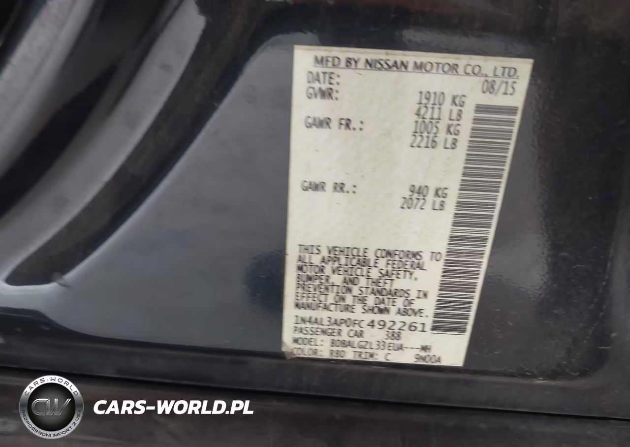 2015 Nissan Altima 2.5 S VIN:1N4AL3AP0FC492261 - 9