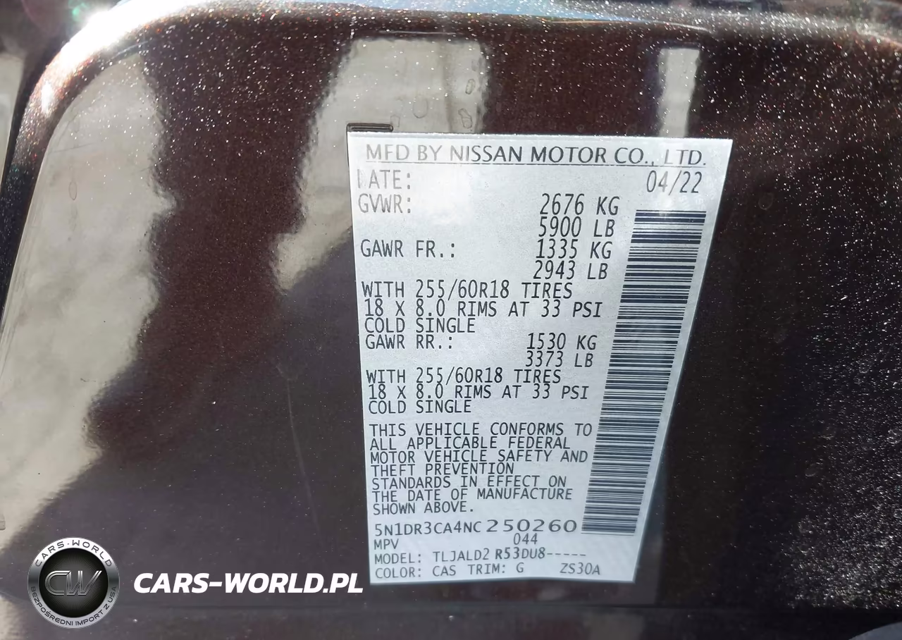 2022 Nissan Pathfinder Sl 2Wd VIN:5N1DR3CA4NC250260 - 9