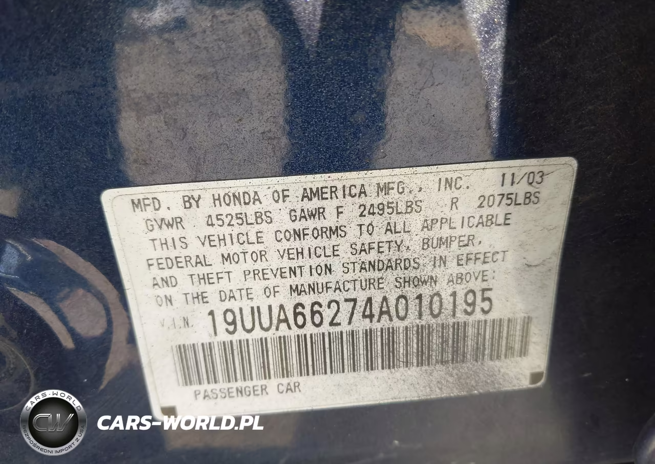 2004 Acura Tl VIN:19UUA66274A010195 - 9