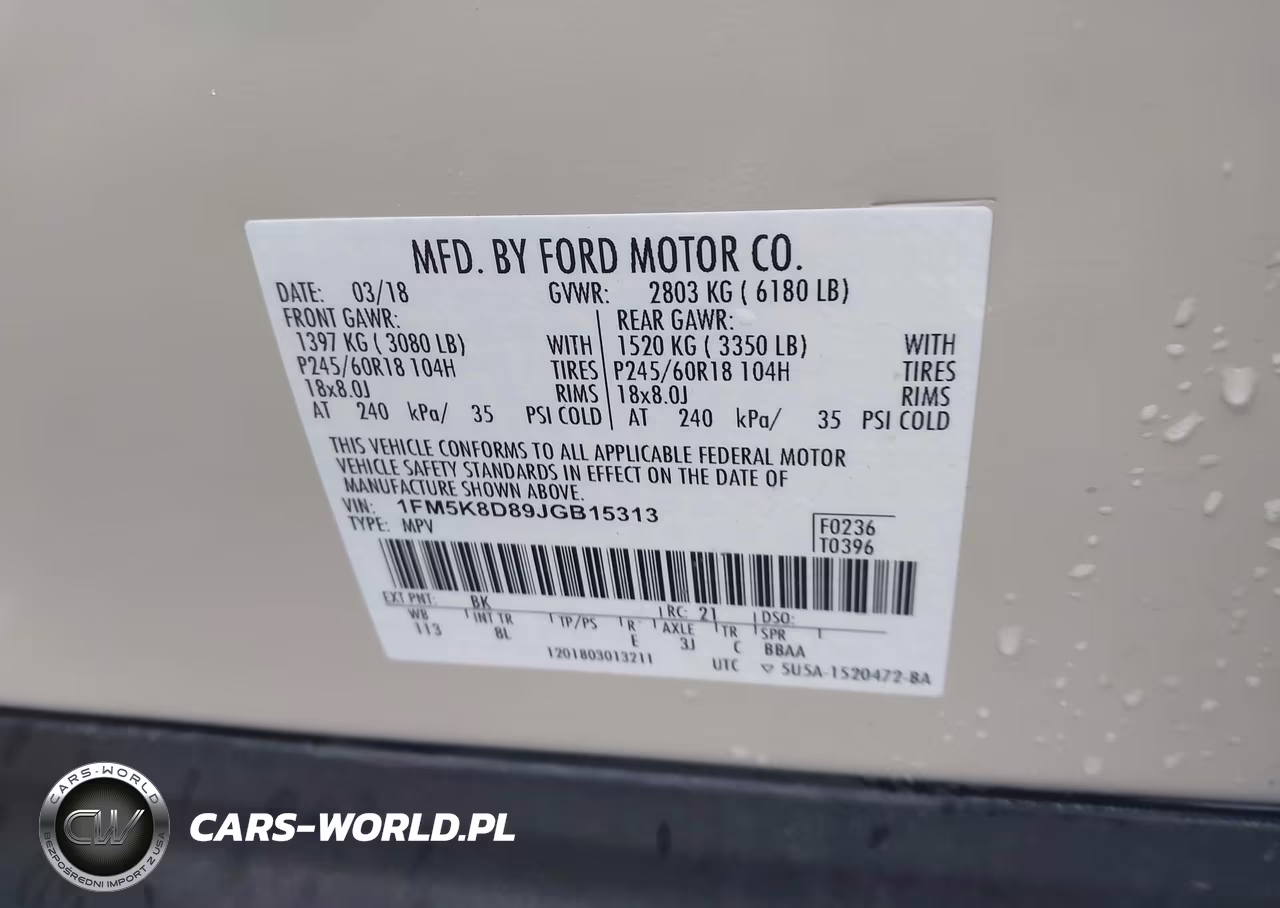 2018 Ford Explorer Xlt VIN:1FM5K8D89JGB15313 - 9