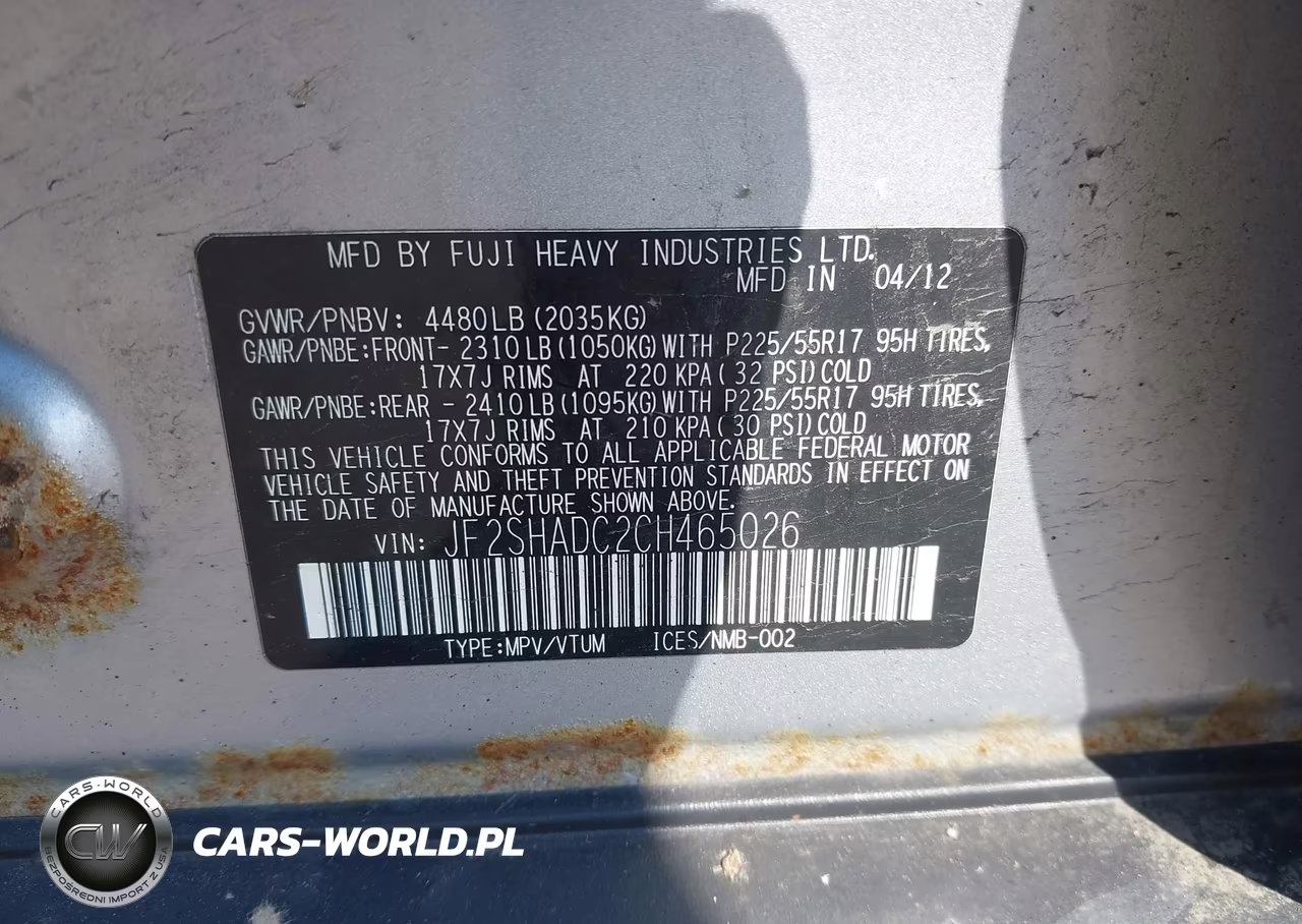 2012 Subaru Forester 2.5X Premium VIN:JF2SHADC2CH465026 - 9