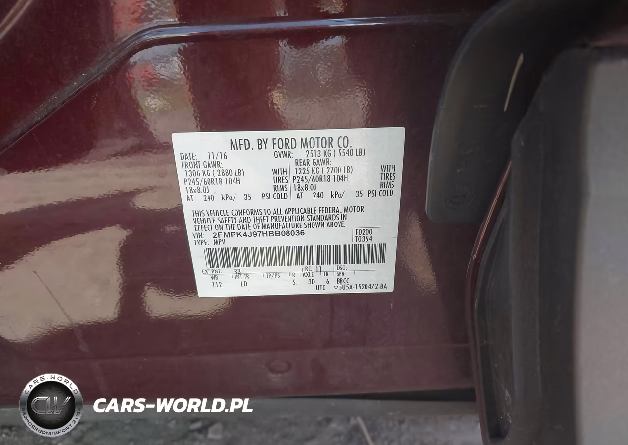 2017 Ford Edge Sel VIN:2FMPK4J97HBB08036 - 9